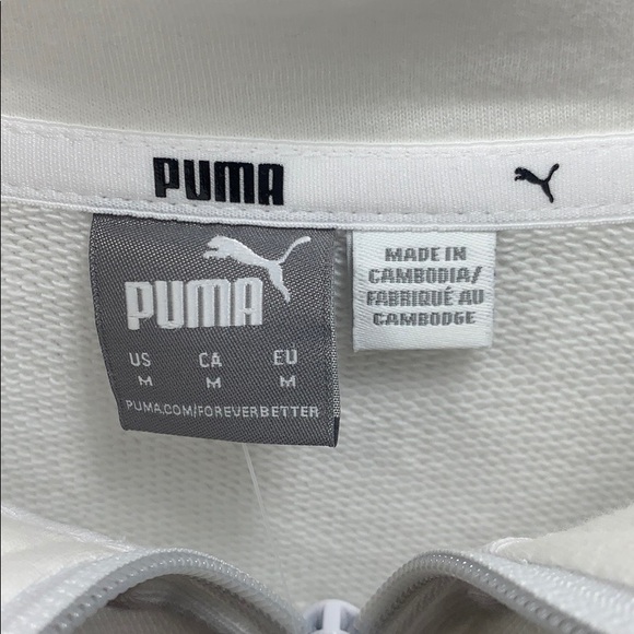 NWOT Puma ladies white half zip pullover size M - Picture 3 of 6
